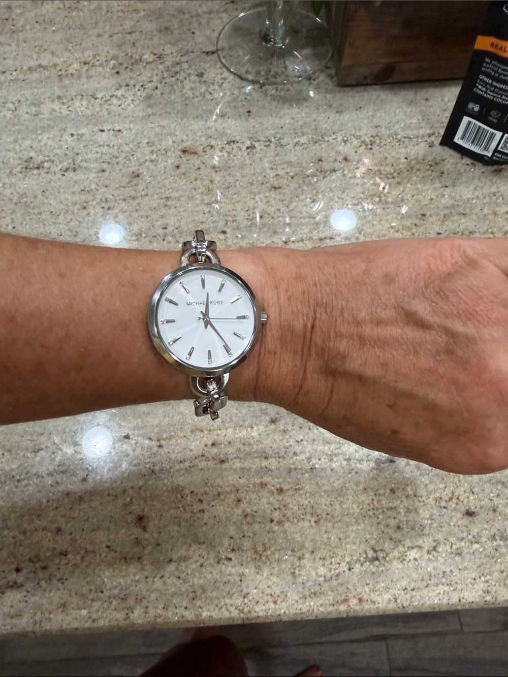 NWOT Michael Kors Silver Link Bracelet Watch